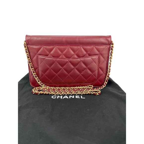 Chanel Crossing Times Medium Flap Quilted Red Lambskin Shoulder Bag - Picture 2 of 12